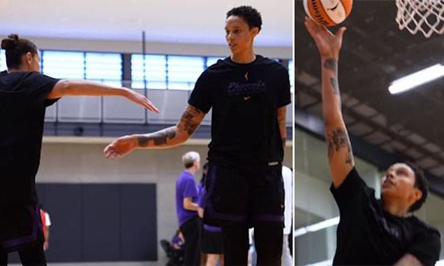 Brittney Griner trains with her Phoenix Mercury teammates for first time since jail release