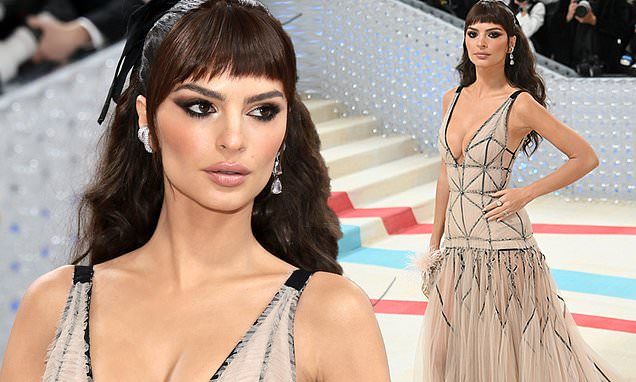 Met Gala 2023: Emily Ratajkowski takes the plunge in elegant taupe gown as she attends bash