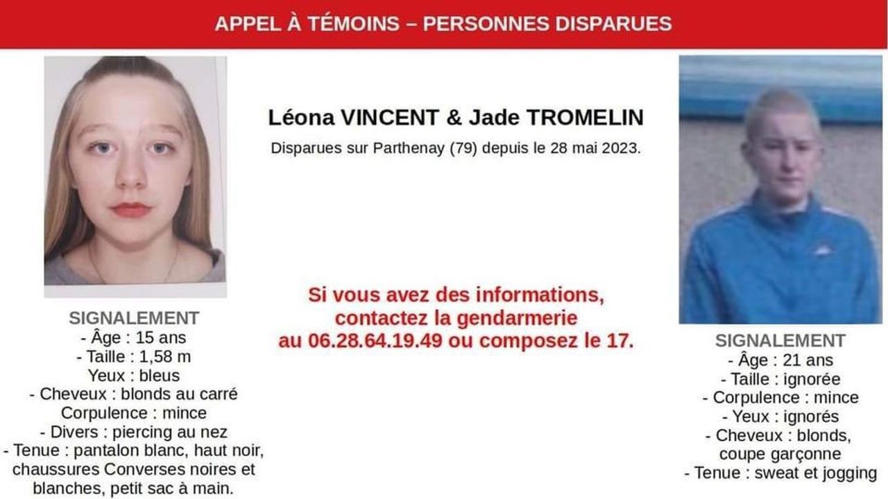 Deux jeunes femmes portées disparues dans les Deux-Sèvres, un appel à témoins lancé