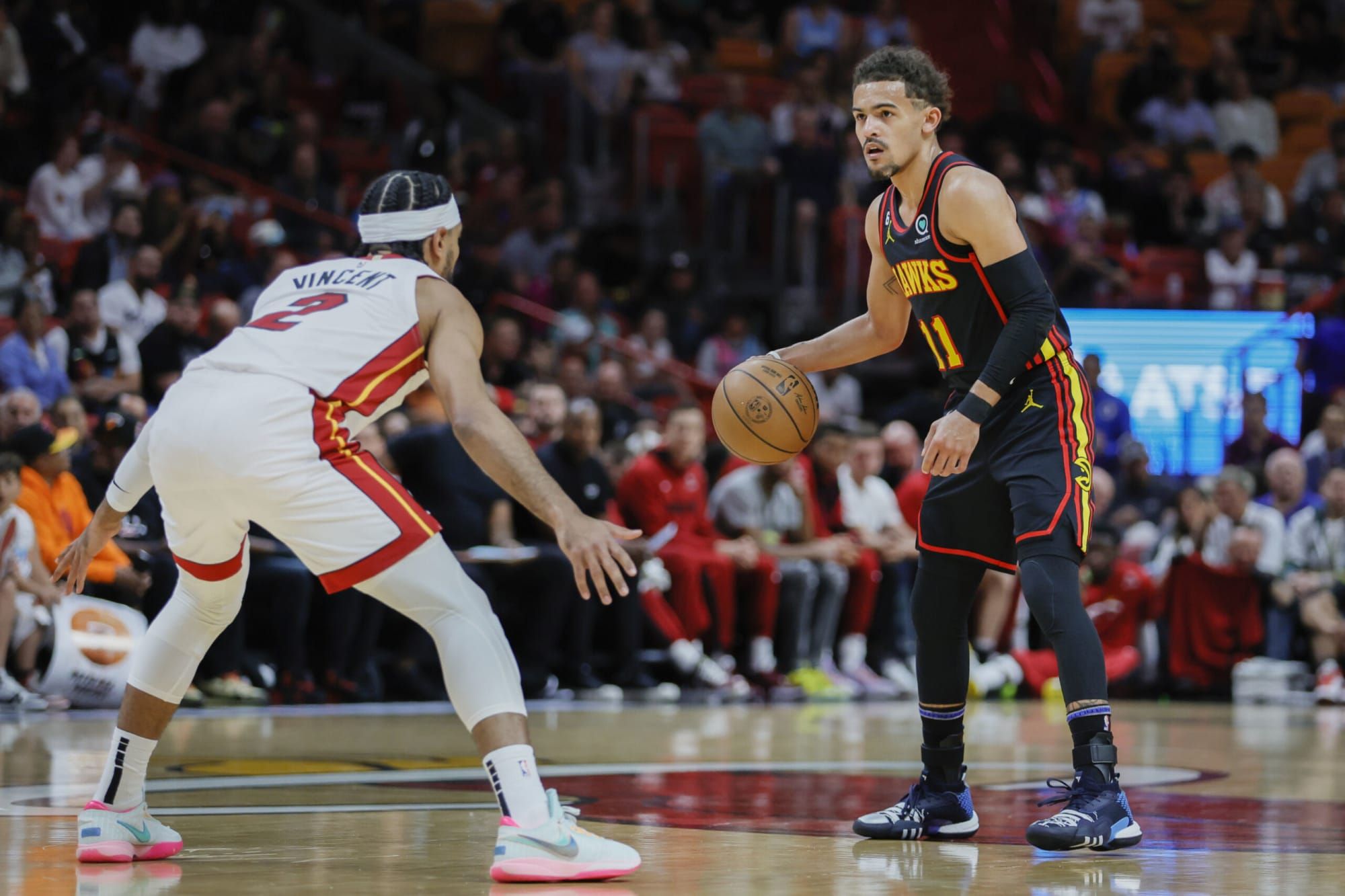 Hawks' Trae Young sends message to Lakers' Gabe Vincent