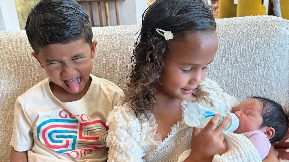 Chrissy Teigen Shares New Photos and Video of Baby Wren With His Doting Older Siblings