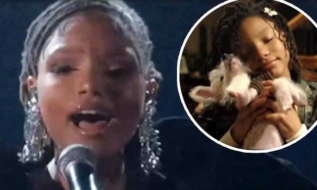 Halle Bailey teases debut solo single Angel with clips of heartwarming home video just days ahead of release