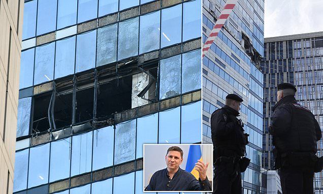 Ukraine tells Russia to expect 'more drones and more collapse' after skyscraper in Moscow is attacked for the second time in two days in clear sign of 'cracks in Putin's regime'