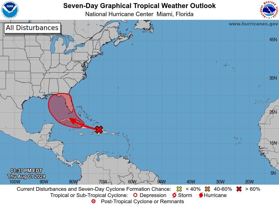 The potential for a tropical rainstorm is growing for the U.S. Gulf Coast