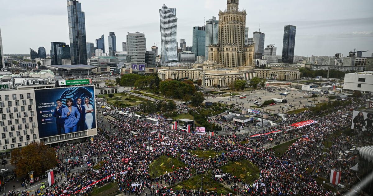 Huge but glum: Poland’s opposition puts a million people on the streets