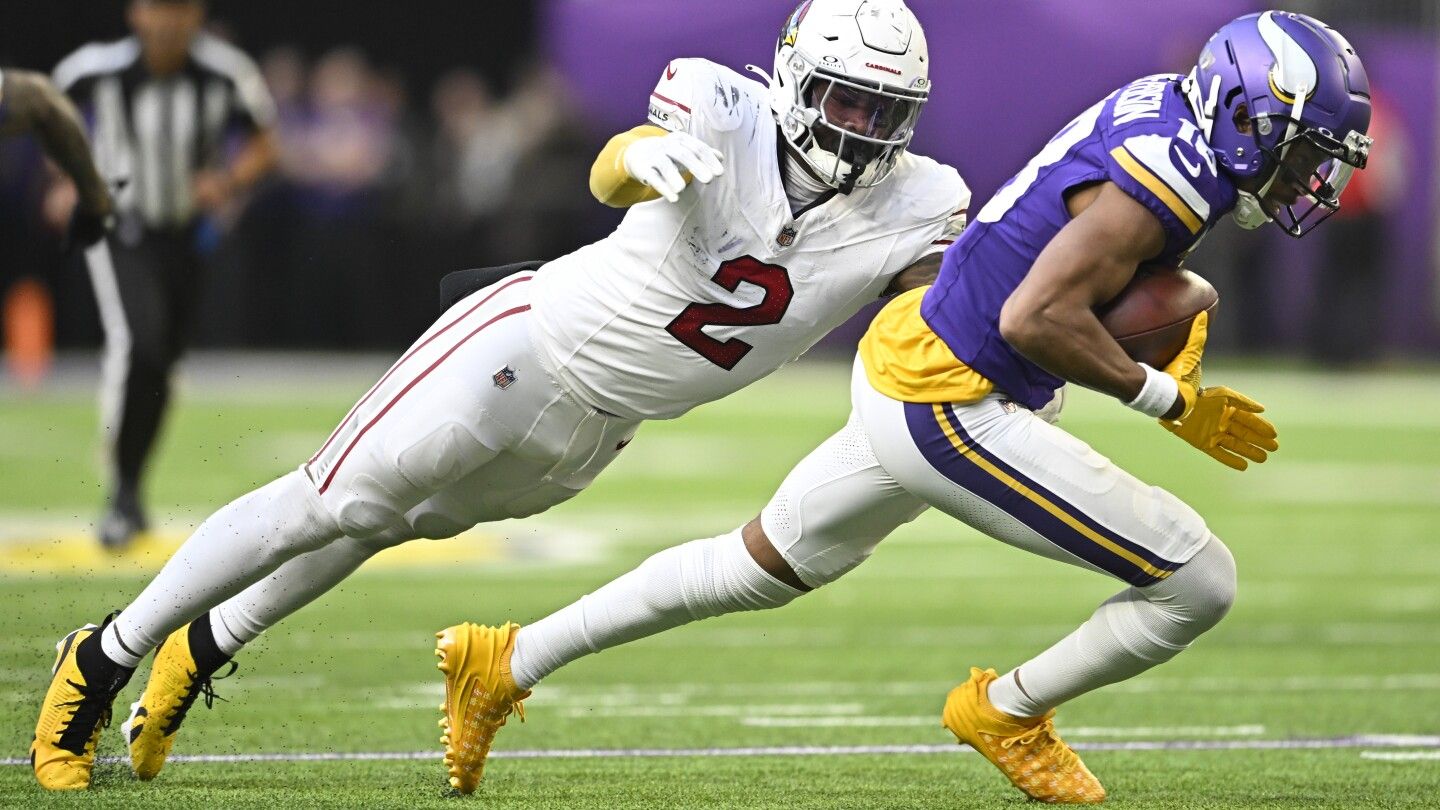 Vikings come back late, beat Cardinals 23-22