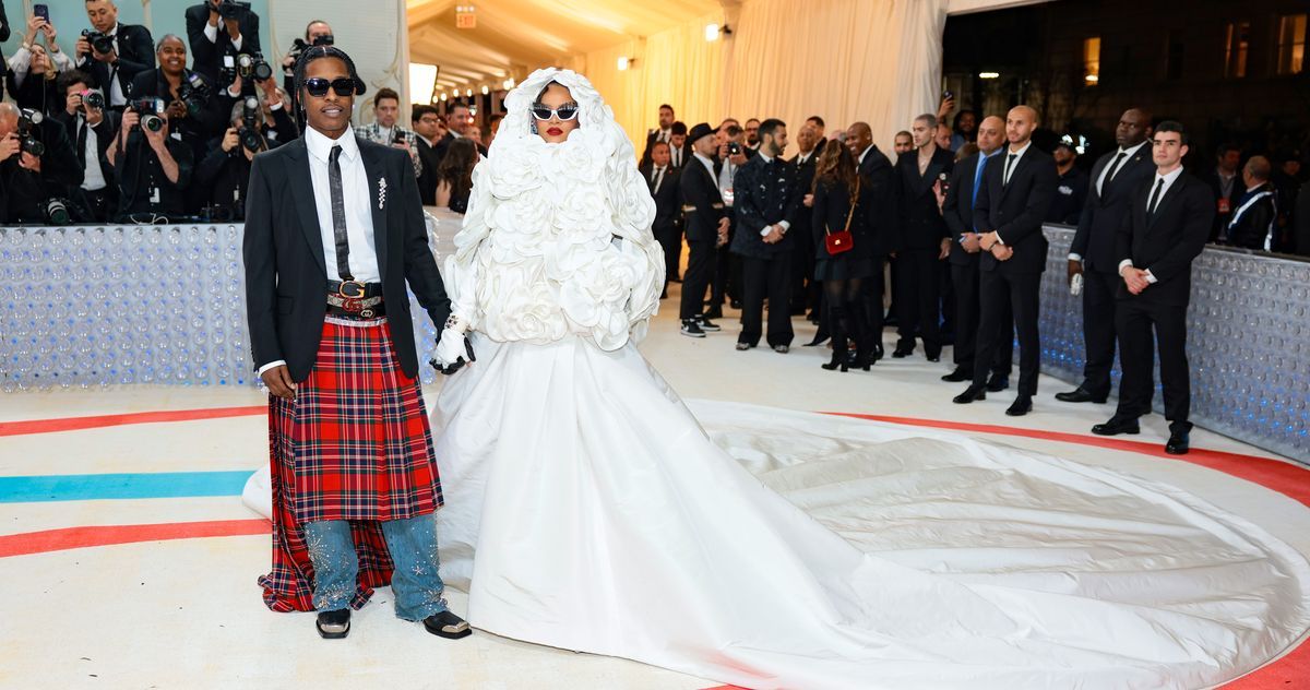 Rihanna and A$AP Rocky Arrived Late to the Met Gala 2023