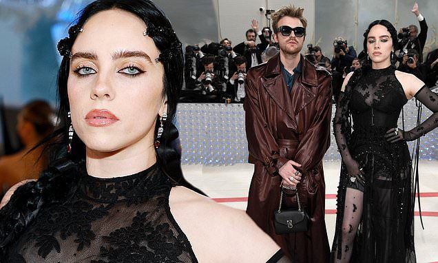 Billie Eilish looks ravishing in a sheer black dress with brother Finneas at 2023 Met Gala