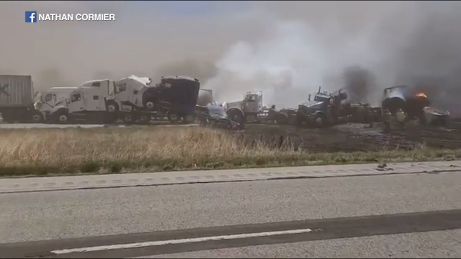 Illinois dust storm pile-up crash on I-55 involving 72-vehicles leaves 6 dead, over 30 injured