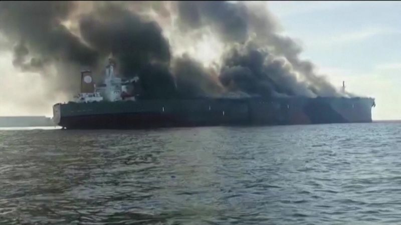 Oil tanker catches fire off Malaysian coast, three crew missing