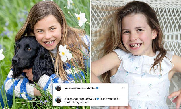 Kate Middleton and Prince William share new photo of Princess Charlotte for her eighth birthday