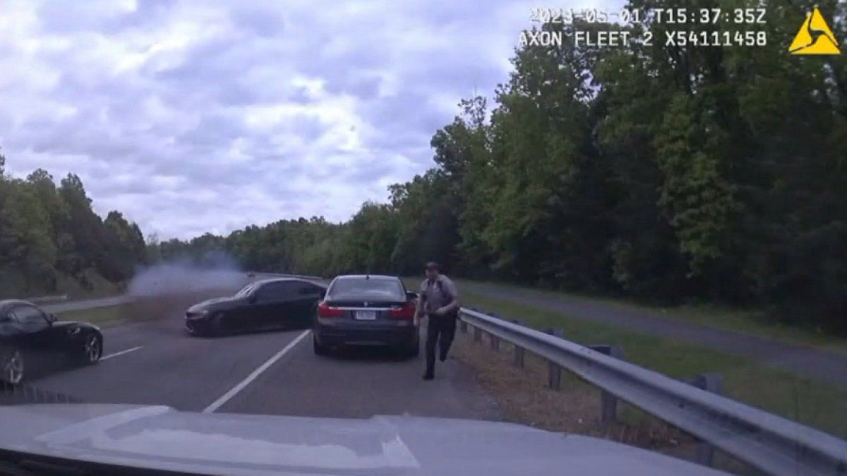 Dash-Cam Video Shows Car Nearly Hit Fairfax County Officer