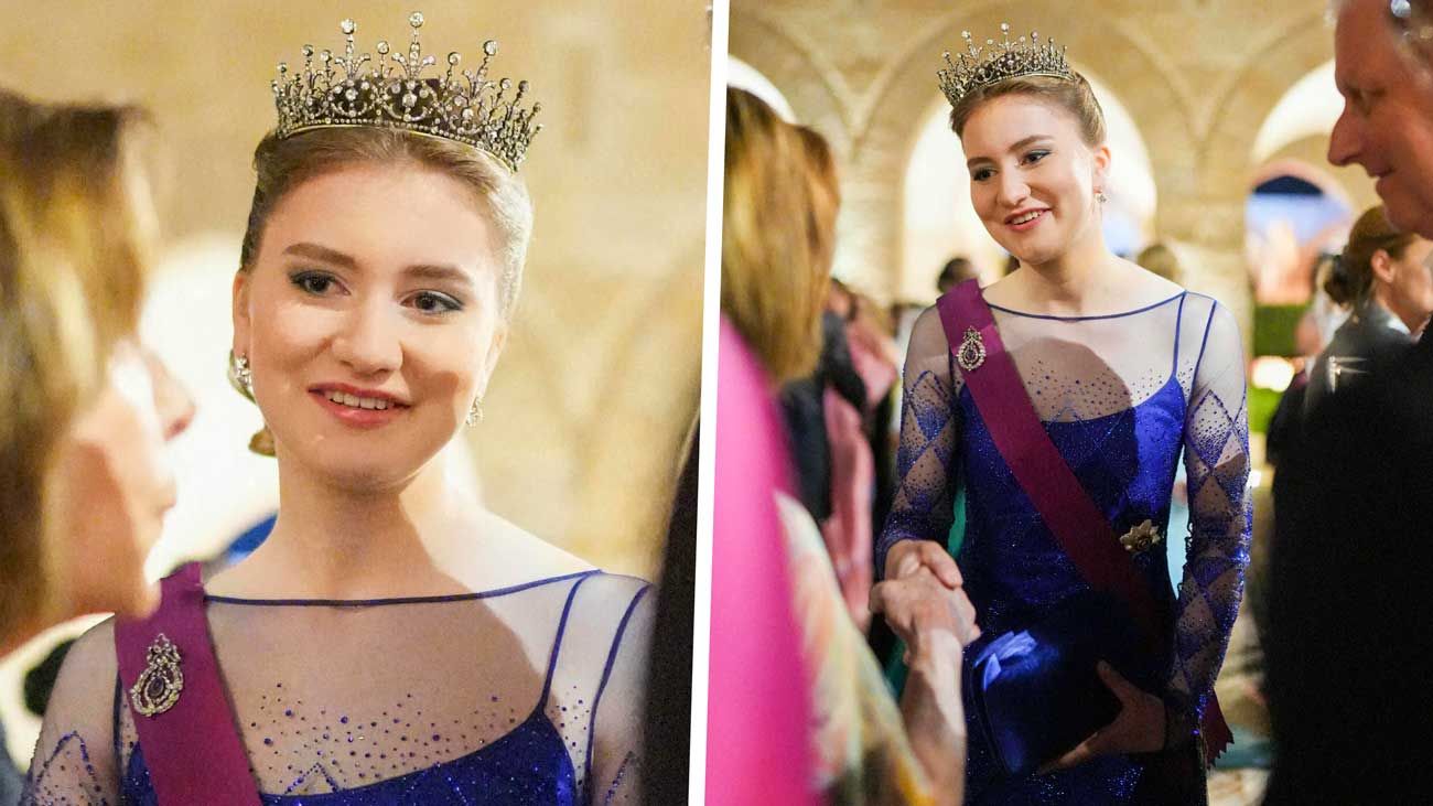 La princesse Élisabeth porte le diadème de ses 18 ans au gala de mariage en Jordanie et une robe Armani semi-transparente