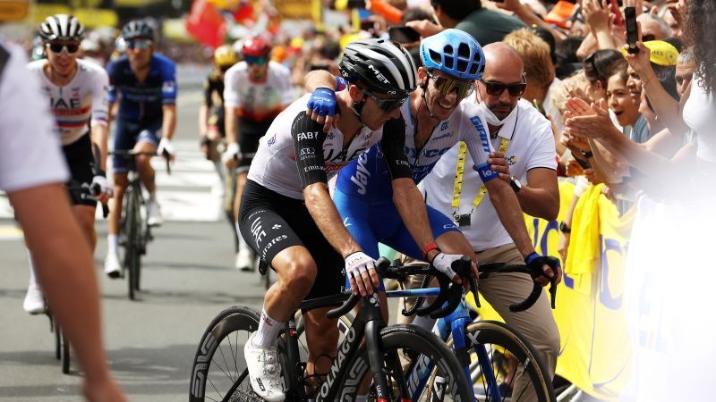 Adam Yates beats twin brother to win opening stage of the Tour de France