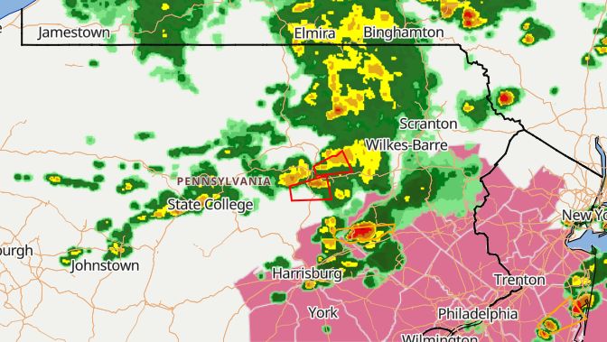 Tornado touched down in Pennsylvania