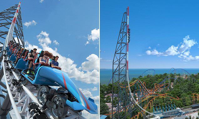 Cedar Point theme park is set to unveil the world's tallest and FASTEST triple-launch roller coaster: 420-foot-tall Top Thrill 2 can reach speeds of up to 120mph