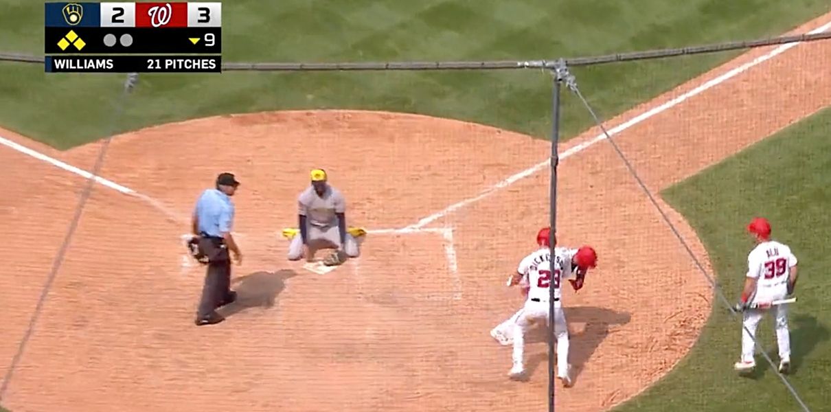 The Nationals Just Walked Off the Brewers on a Two-Run Error at the Plate