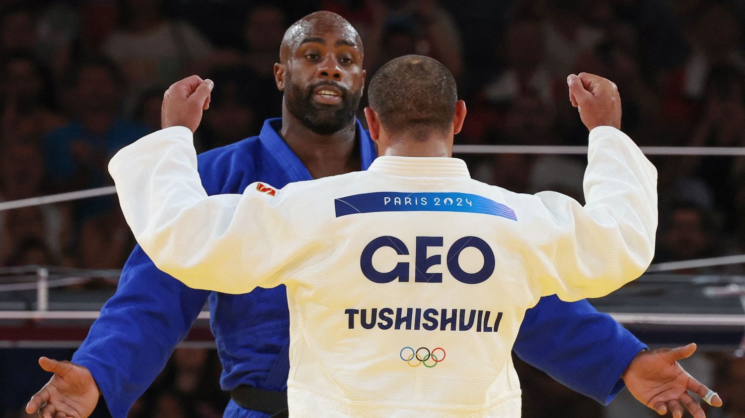 Judo aux JO de Paris 2024 : l'embrouille entre Teddy Riner et le Géorgien Tushishvilic inspire les internautes