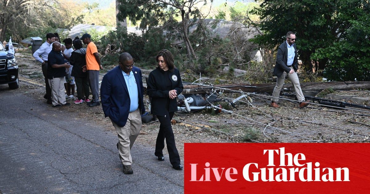 Harris and Biden visit Hurricane Helene sites - as it happened