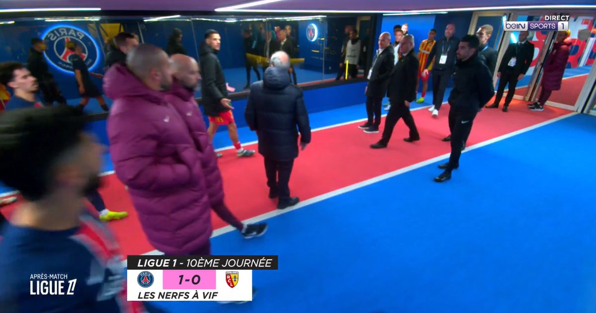 PSG-Lens : "T'as dit ça, tu te prends pour qui ?", les images du retour (très) tendu au vestiaire à la pause