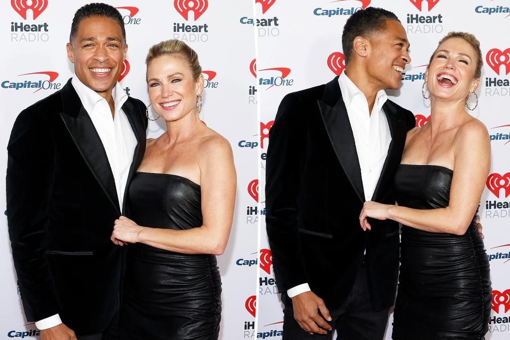 Amy Robach, T.J. Holmes attend first red carpet as a couple at Jingle Ball 2023