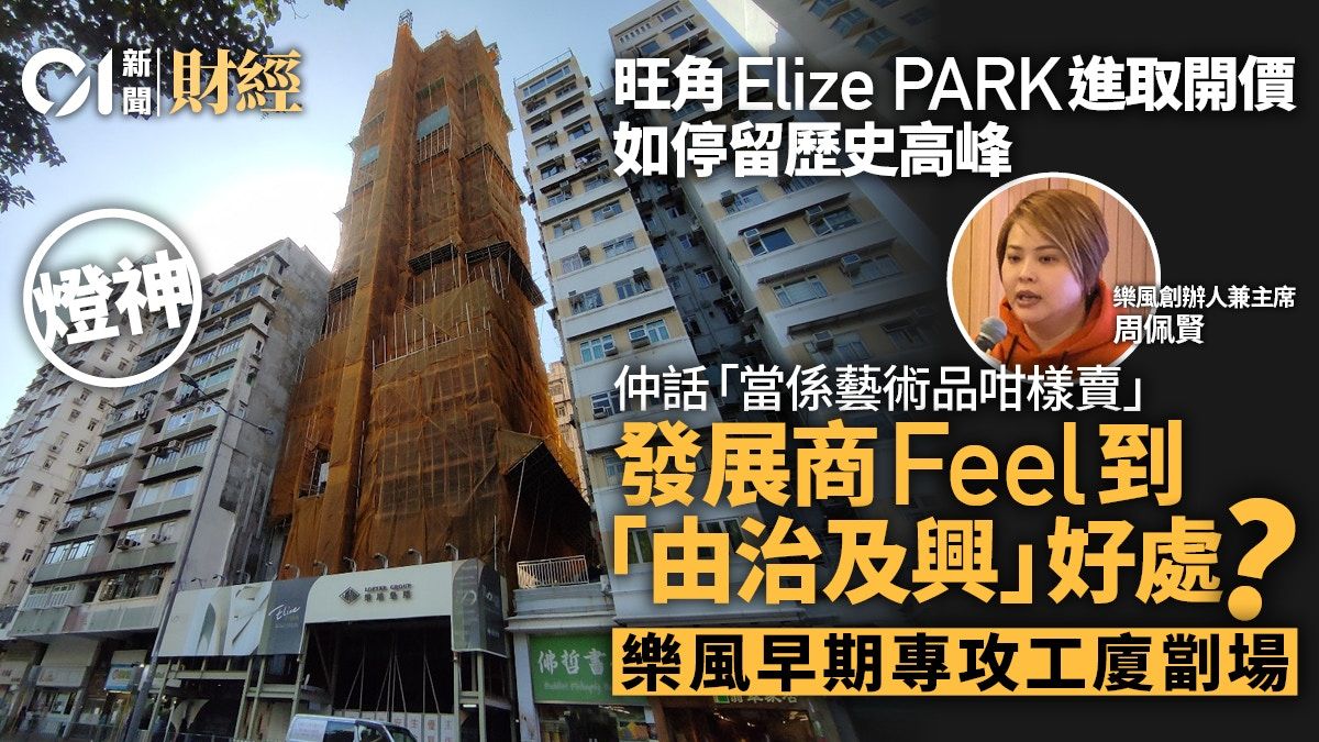 Elize PARK高價開盤、當藝術品咁賣 樂風早期專攻工廈劏場｜燈神