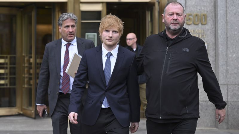 Jury briefly deliberates in Ed Sheeran copyright infringement case before ending for the day