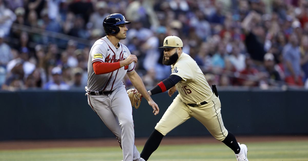 Defense the difference as Braves lose close one to Diamondbacks, 3-2