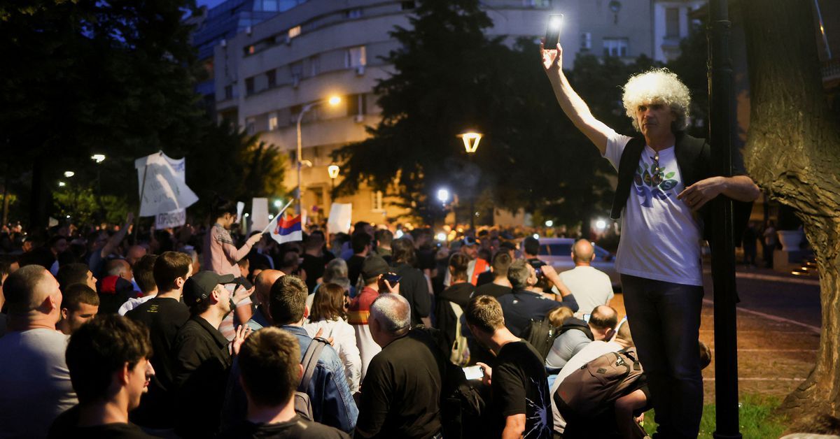 Tens of thousands gather in Serbia's anti-government protest