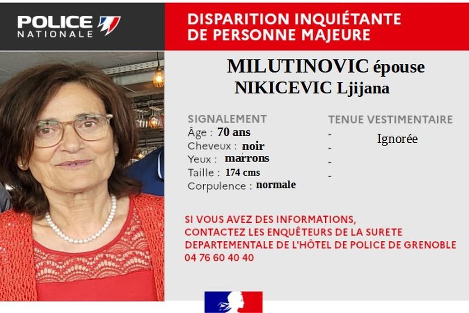 Une femme disparue depuis trois jours à Grenoble, la police lance un appel à témoins