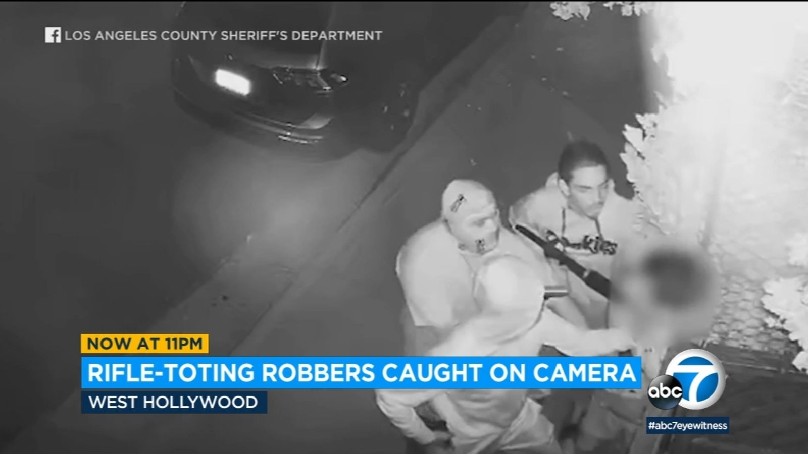 LASD searching for 3 suspects in West Hollywood armed robbery