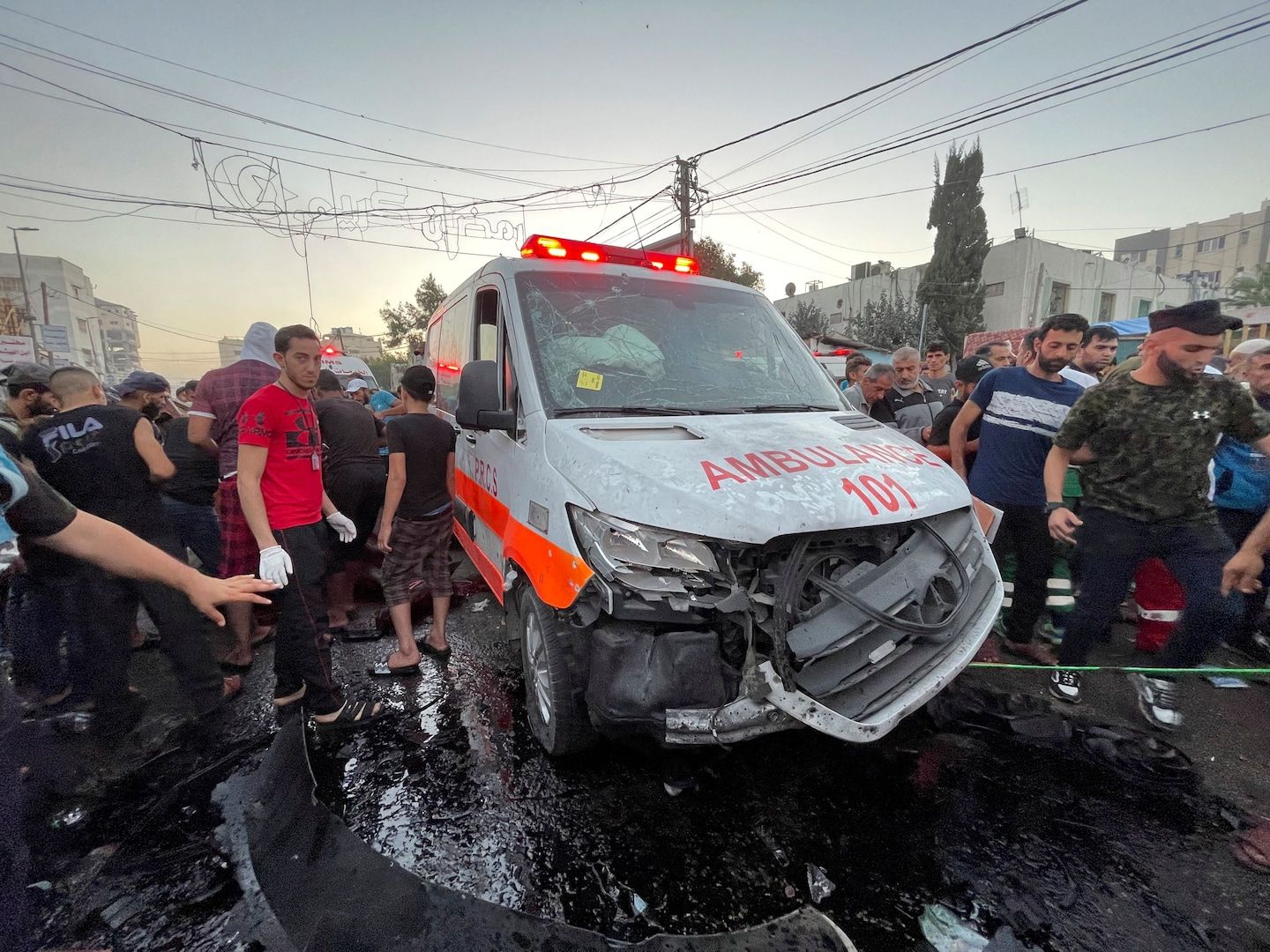 Israel strikes ambulance at Al-Shifa Hospital in Gaza City