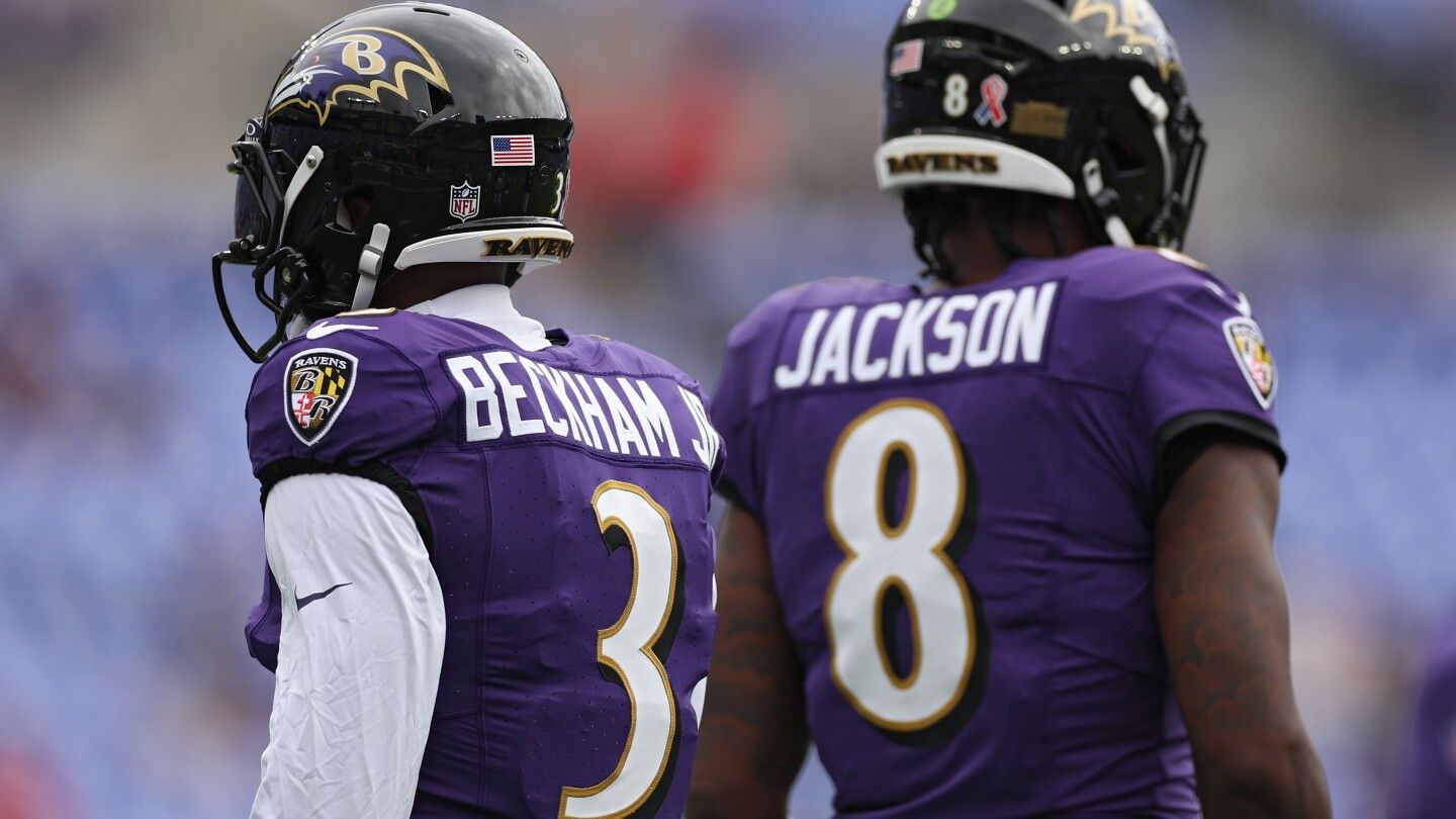 Ravens officially rule out six players, including Lamar Jackson, Odell Beckham