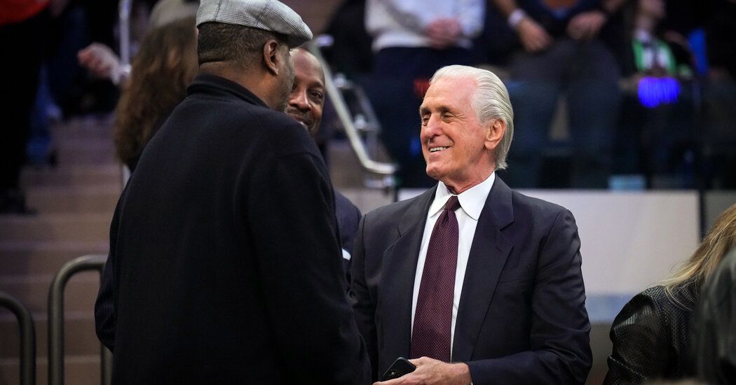 Pat Riley, Once Front and Center, Reigns in the Background