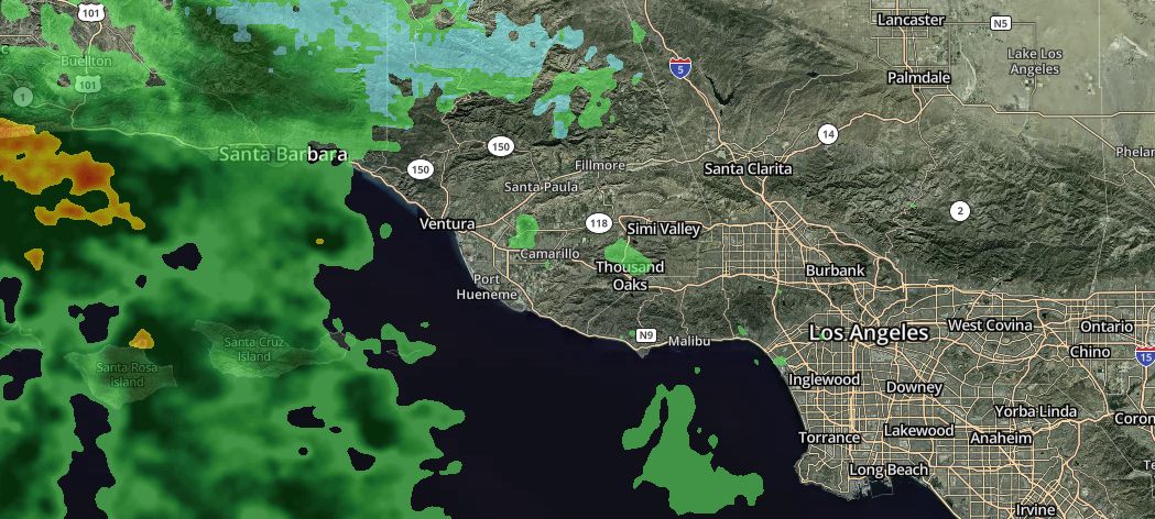 Showers, mountain snow forecast for L.A. County Thursday morning