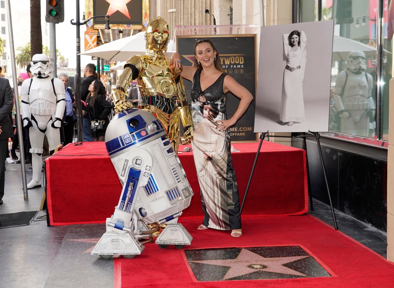 Carrie Fisher posthumously receives star on Hollywood Walk of Fame