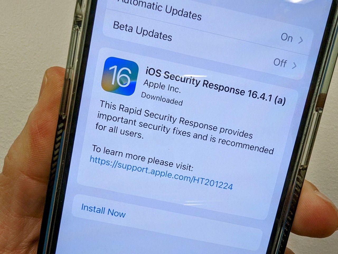 What is this iPhone Rapid Security Response?