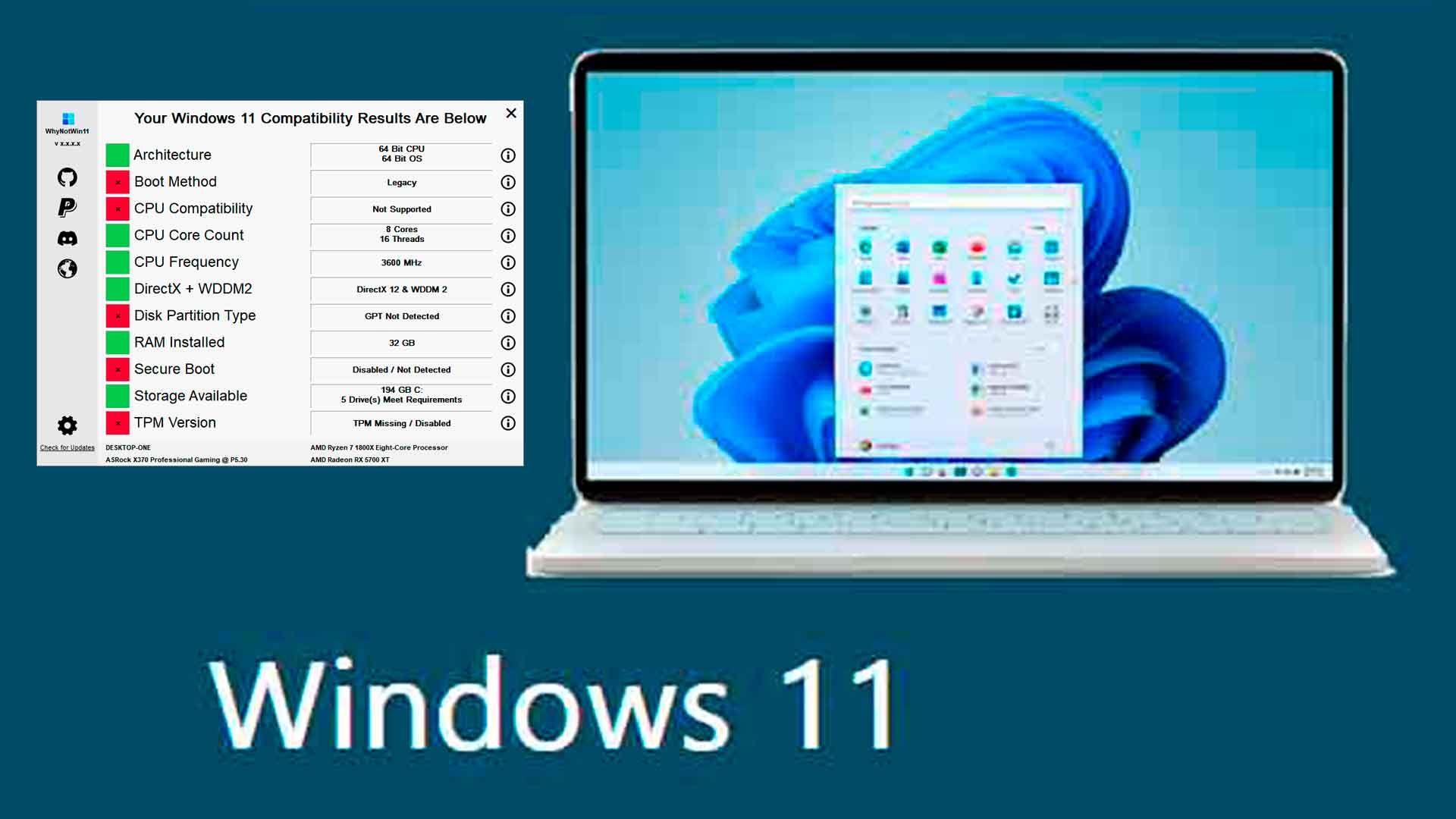 Votre PC est-il compatible avec Windows 11 22H2 ? WhynotWin11 vous dit tout