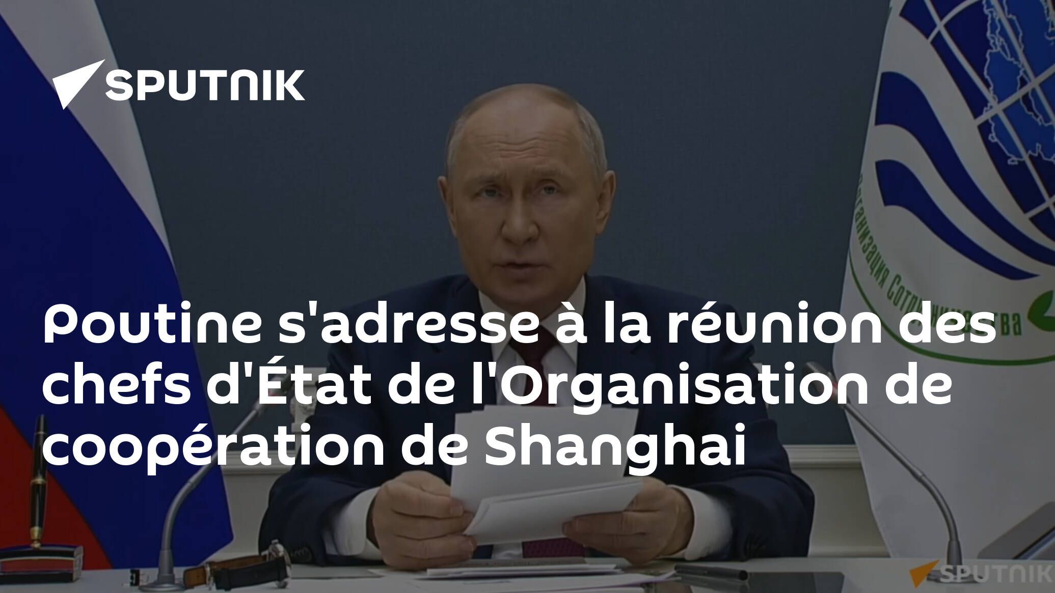 Poutine s'adresse à la réunion des chefs d'État de l'Organisation de coopération de Shanghai