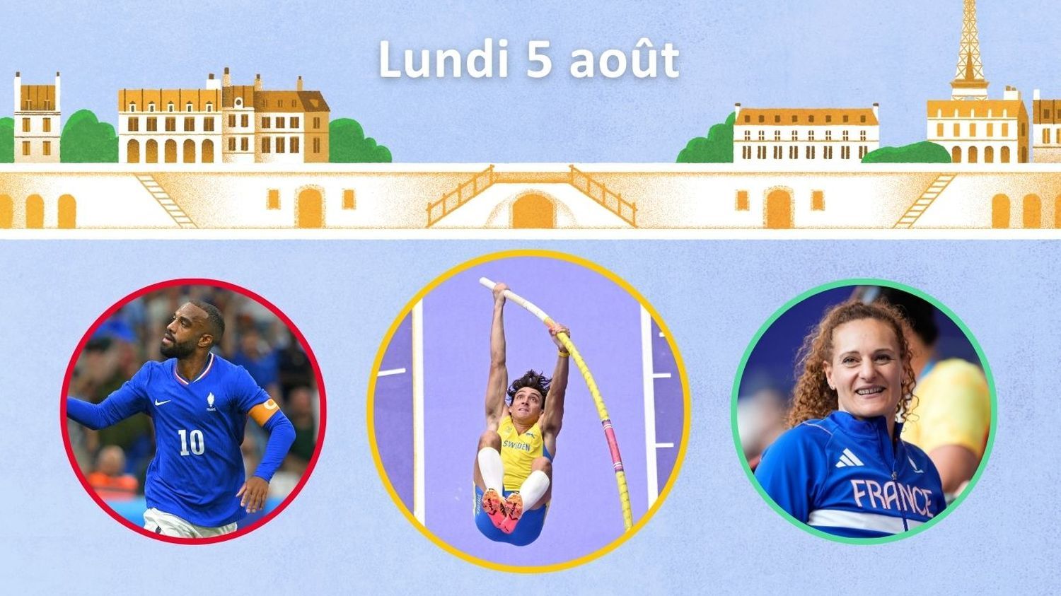 Programme des JO 2024 : l'heure d'Armand Duplantis, les Bleus visent la finale en foot, une médaille en triathlon ? Les rendez-vous olympiques du 5 août