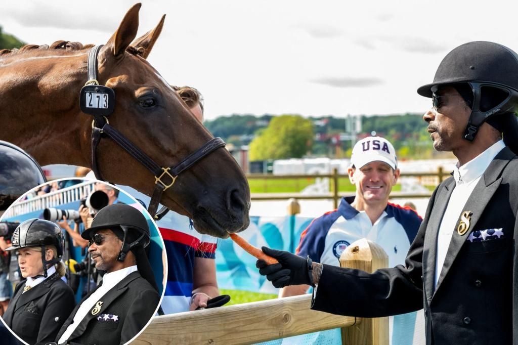 Snoop Dogg overcomes fear of horses at Olympics dressage