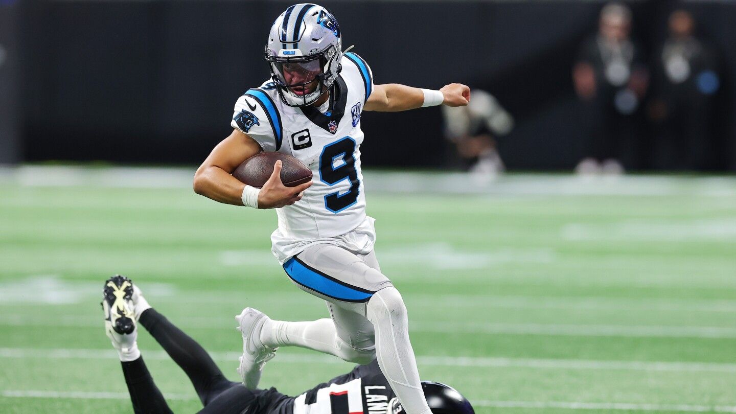 Bryce Young scores five TDs as Panthers end season with 44-38 OT win over Falcons