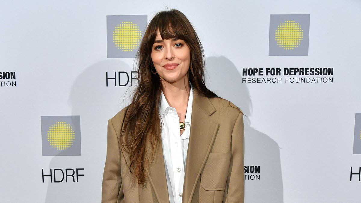 Dakota Johnson says she loves Chris Martin and Gwyneth Paltrow's children 'with all my heart' - as she talks being 'open' to having her own kids