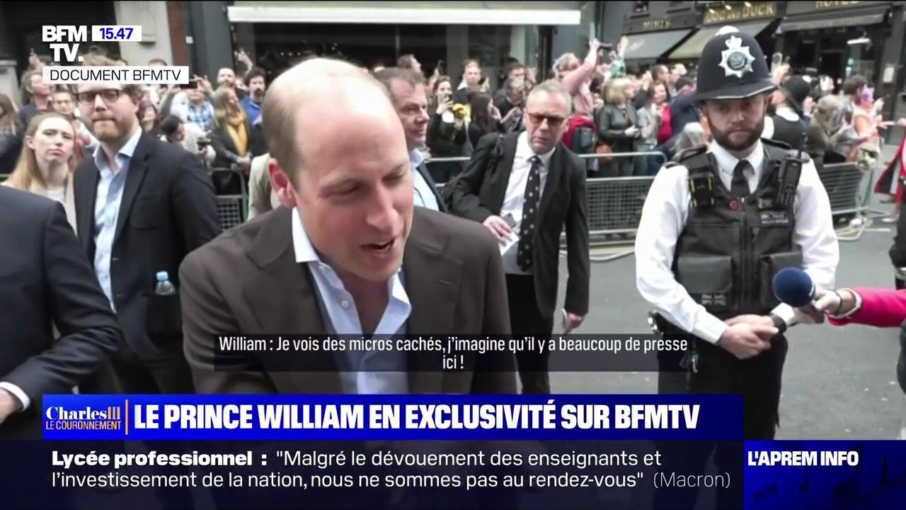 Couronnement de Charles III : "je croise les doigts pour que…", le prince William surprend au micro de BFMTV