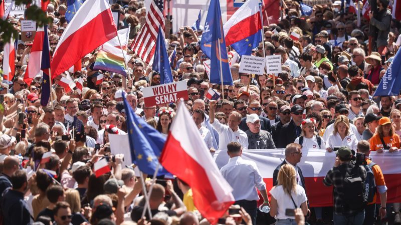 Poland's opposition brings thousands onto streets to protest against nationalist government