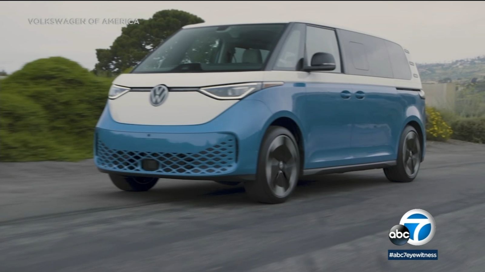 VW's iconic bus returns in 2024 with the all-electric ID. BUZZ