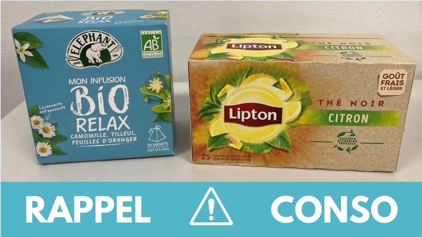 Rappel produit : Thés et infusions LIPTON et ELEPHANT