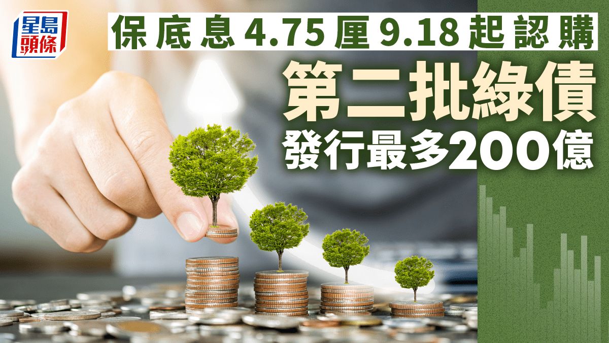 綠債2023｜第二批綠債保底息4.75厘 9.18起認購 中銀料反應熱烈：入飛抽10手