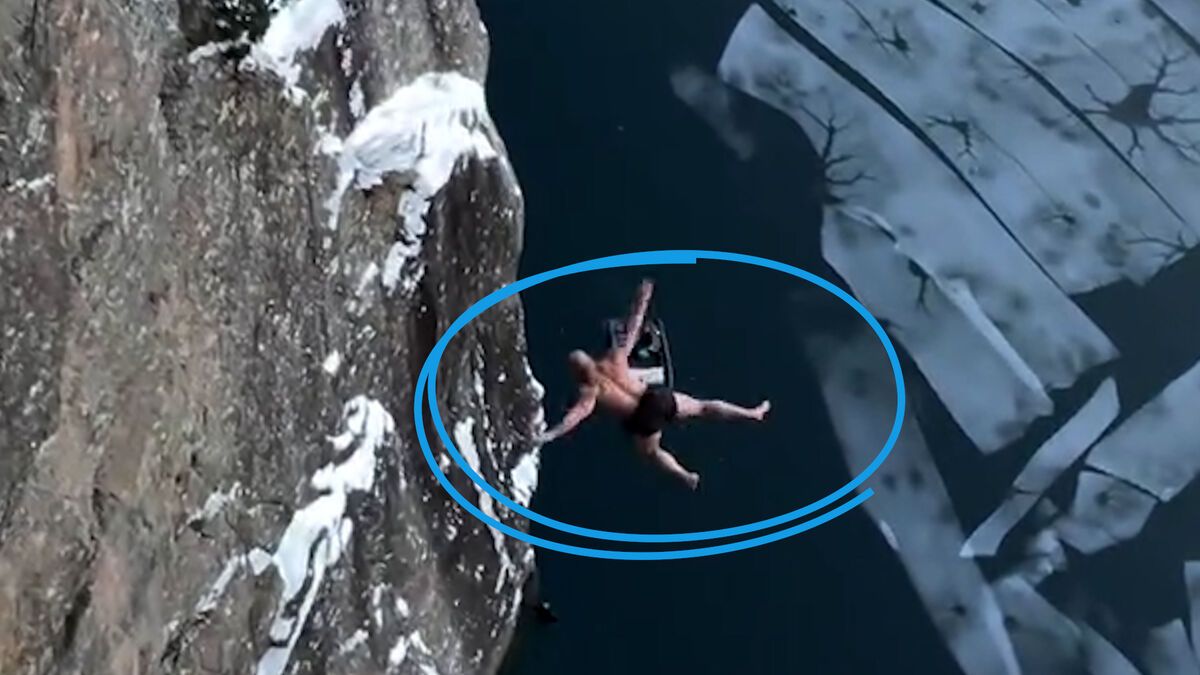 VIDÉO. Un " plongeon de la mort " de 40 m de haut