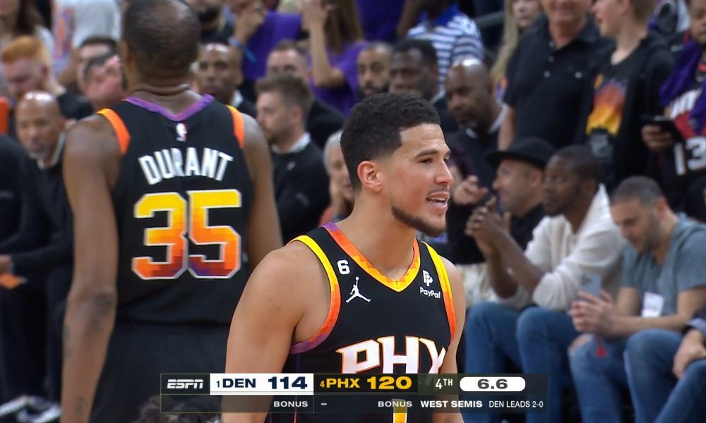 Nuggets (121-114) : Devin Booker et Kevin Durant en feu !